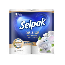Туалетний папір білий Selpak Deluxe 4 рулони 3 шари