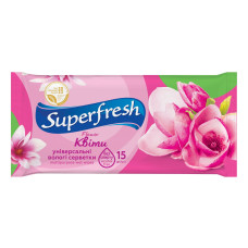 Вологі серветки Superfresh Flower 15 шт