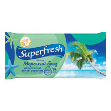 Вологі серветки Superfresh Breeze 15 шт