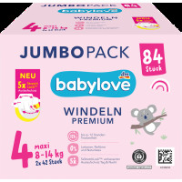 Підгузки Babylove Premium 4 Maxi (8–14 кг) Jumbo Pack 84 шт