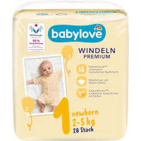 Підгузки Babylove Premium 1 Newborn (2–5 кг) 28 шт