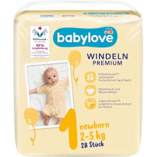 Підгузки Babylove Premium 1 Newborn (2–5 кг) 28 шт
