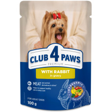 Пауч вологий корм для дорослих собак в соусі Club 4 Paws Кролик 100 г
