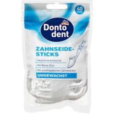 Зубні нитки-палички Dontodent з футляром 40 шт