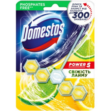 Блок для очищення унітазу Domestos Power 5 Свіжість лайму, 55 г