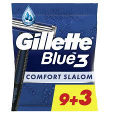 Одноразові бритви для гоління чоловічі Gillette Blue 3 Slalom Comfort 9+3 шт