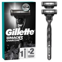 Бритва чоловіча для гоління Gillette Mach3 Charcoal + 2 змінні касети