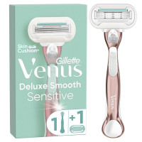 Бритва жіноча для гоління Gillette Venus Extra Smoothness for Sensitive Skin Rose Gold + 1 змінна касета