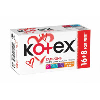 Тампони Kotex Normal 16+8 шт