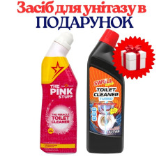 НАБІР: Pink Stuff Гель для чищення унітазу 750 мл +ПОДАРУНОК Swell Засіб для миття унітазів Свіжість океану 1 л