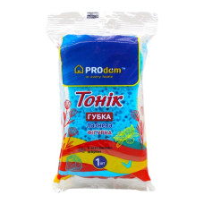 Губка банна пориста фігурна Tonik ProDom 1 шт (15,5х9,5х5 см)