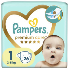 Підгузники дитячі Pampers Newborn Premium Care Розмір 1 (2–5 кг) 26 шт