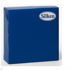 Серветки паперові сині Silken 33×33 см, 3 шари, 20 шт