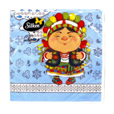 Silken Серветки паперові "Україночка" 33*33 см 2 шари 16 шт