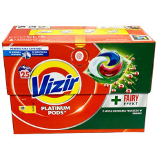 Гель-капсули для прання кольорових речей Vizir Platinum Pods + Fairy Effect (25 прань)
