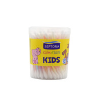Ватні палички Septona в круглому боксі KIDS 100 шт