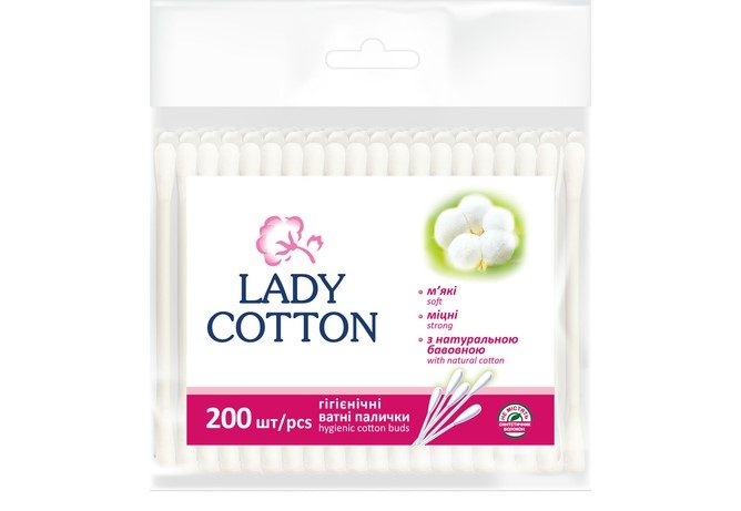 Ватні палички Lady Cotton 200 шт