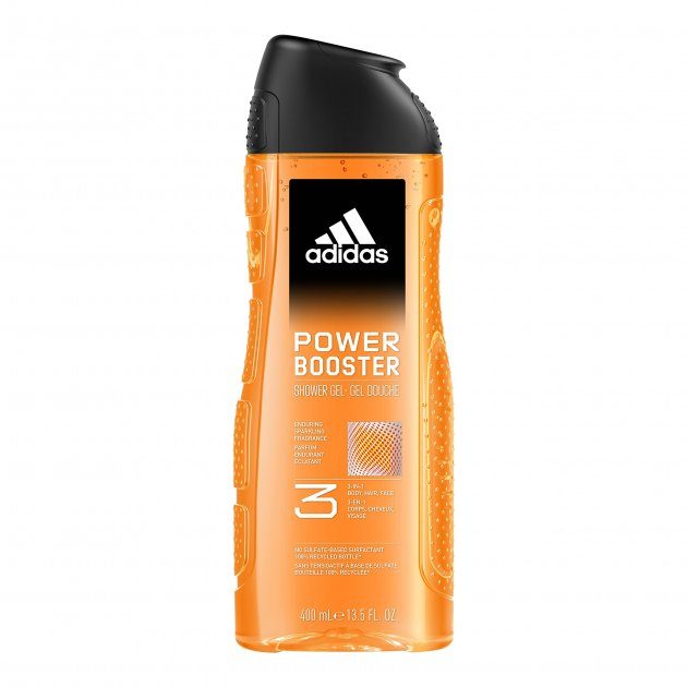 Гель для душу чоловічий Adidas Power Booster 3в1 400 мл
