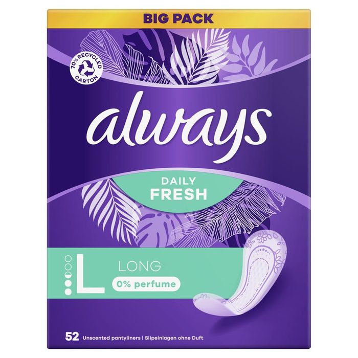Щоденні гігієнічні прокладки Always Daily Fresh Long Trio 52 шт