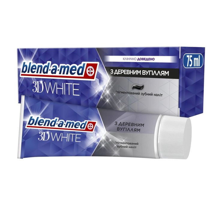 Зубна паста Blend-a-med 3D White З деревним вугіллям 75 мл