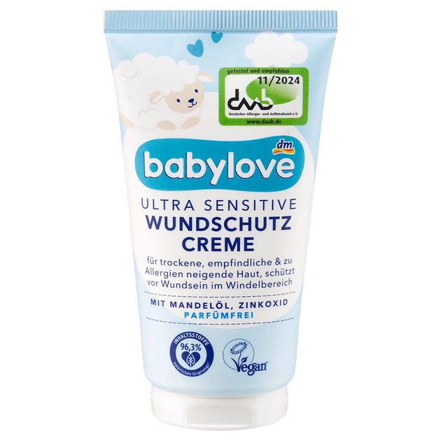 Дитячий крем Babylove Almond oil & Zinc oxide Ultra Sensitive 75 мл