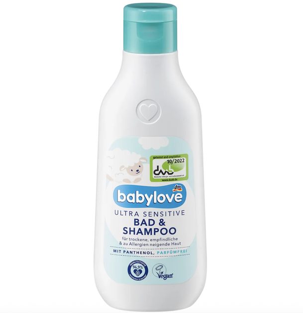 Дитячий шампунь та гель для душу Babylove 2в1 Ultra Sensitive 250 мл