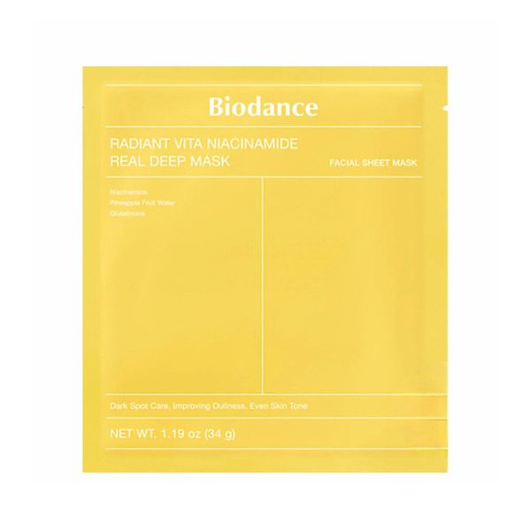 Маска гідрогелева Biodance Real Deep Mask з Radiant Vita Niacinamide 34 г