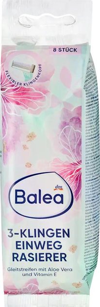 Одноразові бритви для гоління жіночі Balea 3 леза 8 шт.
