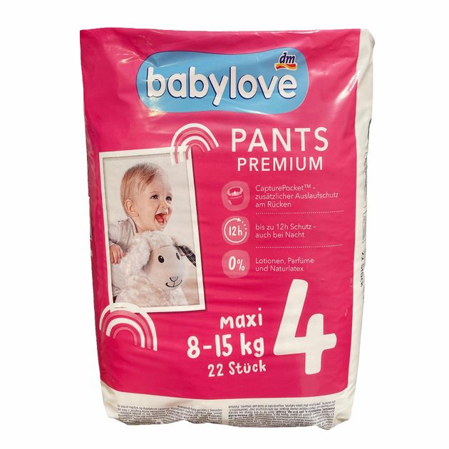 Підгузки Babylove Premium 4 Maxi (8–15 кг) 22 шт