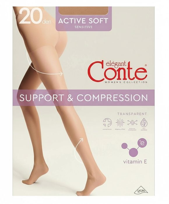 Колготки жіночі Conte ACTIVE SOFT 20 den р.2 Natural