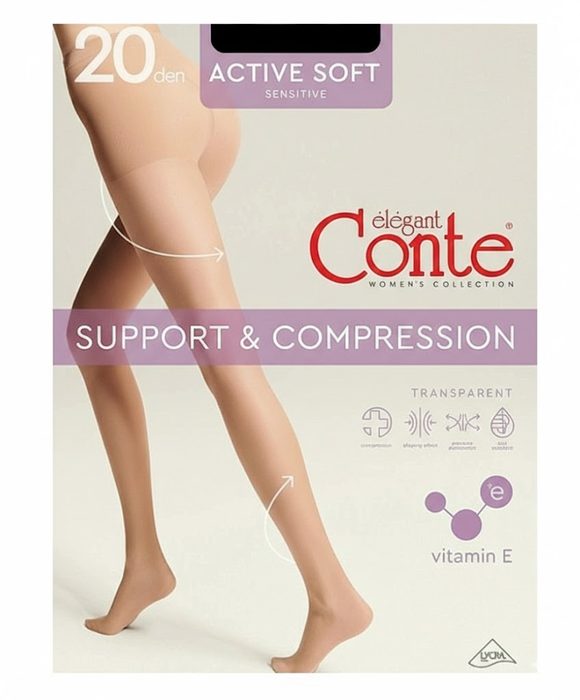Колготки жіночі Conte ACTIVE SOFT 20 den р.3 Nero