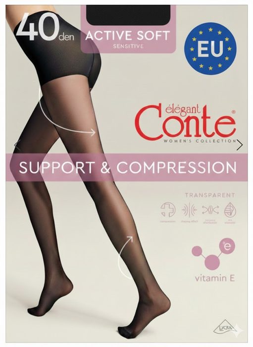 Колготки жіночі Conte ACTIVE SOFT 40 den р.4 Nero