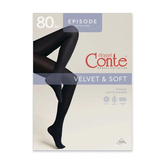Колготки жіночі Conte EPISODE 80 den р.2 Nero