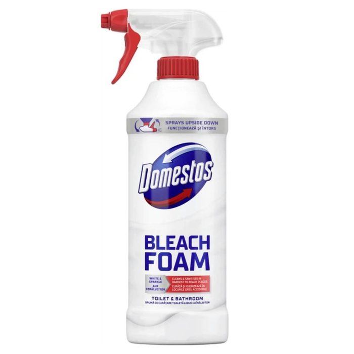 Спрей-піна для чищення унітазу та ванної Domestos Відбілювання та Блиск 435 мл