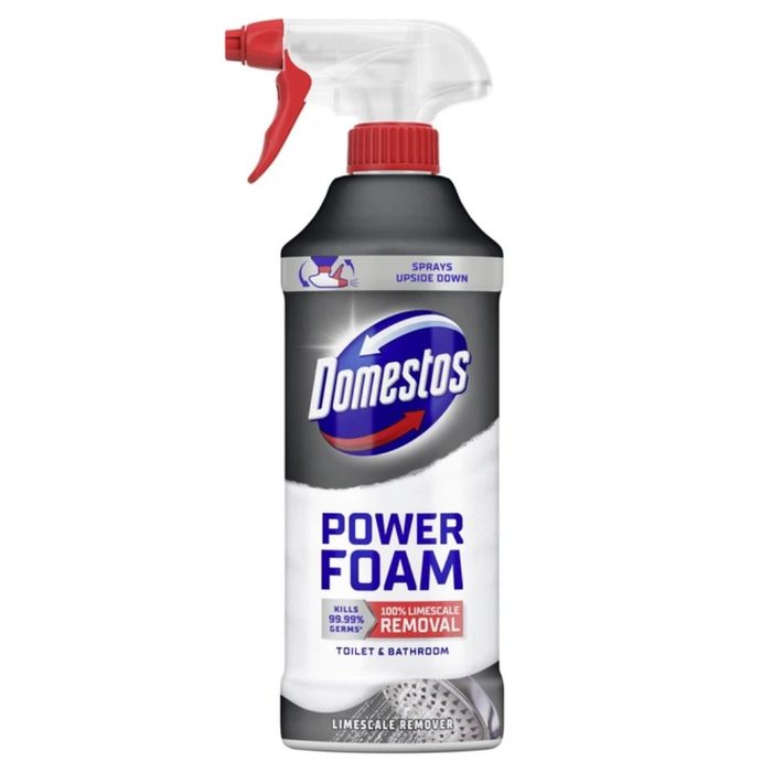 Спрей-піна для чищення унітазу та ванної Domestos для видалення нальоту 435 мл