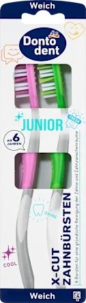 Дитяча зубна щітка Dontodent Junior X-Cut Soft 2 шт/уп