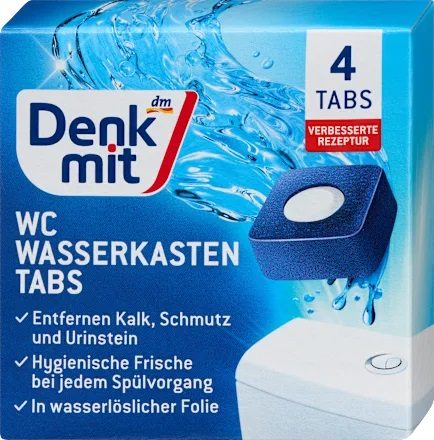 Таблетки Denkmit для унітазу в зливний бачок 4×50 г