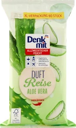 Вологі серветки Denkmit універсальні Aloe Vera 80 шт