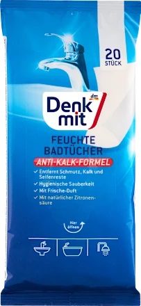 Вологі серветки Denkmit для ванної кімнати 20 шт
