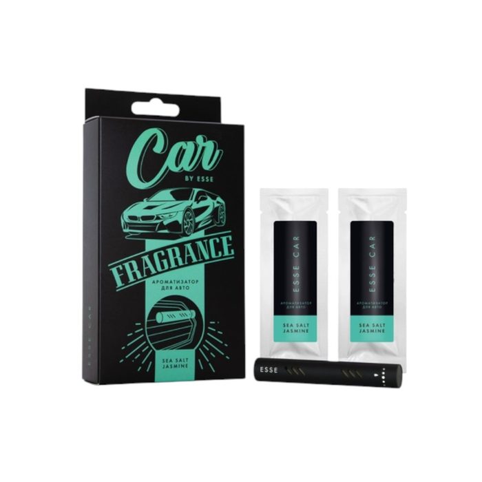 Дифузор ESSE Car Perfume + 2 ароматичні картриджі Морська сіль та Жасмин