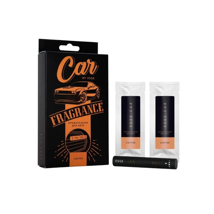Дифузор ESSE Car Perfume + 2 ароматичні картриджі Кава