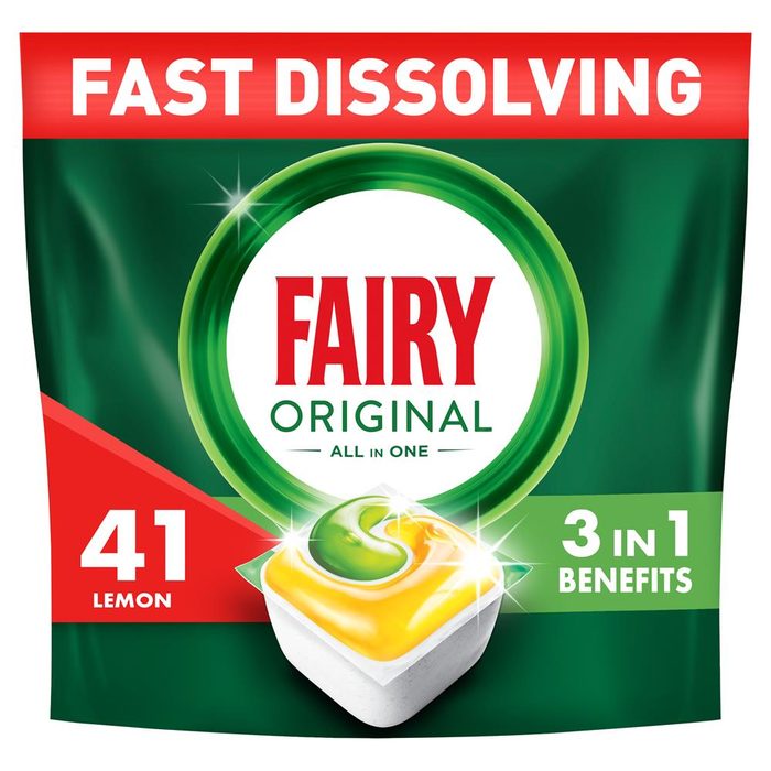 Гель-капсули для посудомийної машини Fairy All in 1 Original Лимон 41 шт