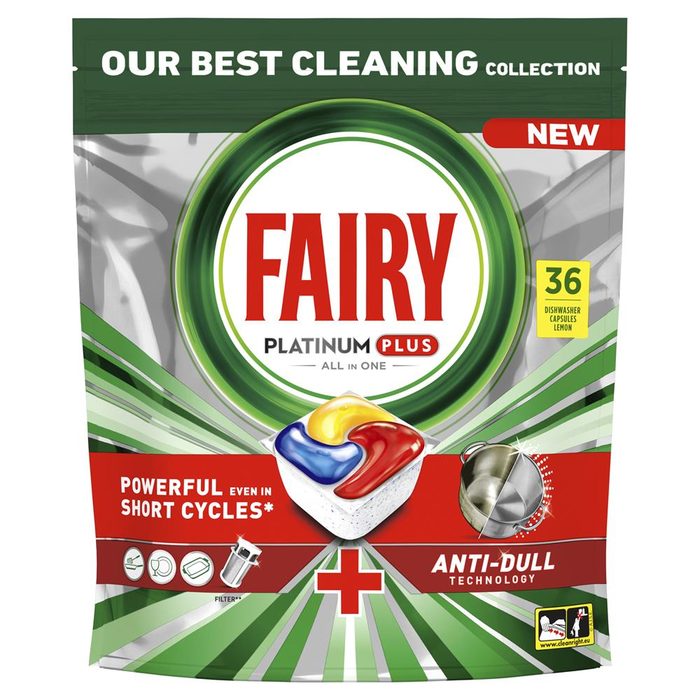 Гель-капсули для посудомийної машини Fairy All in 1 Platinum Plus Лимон 36 шт