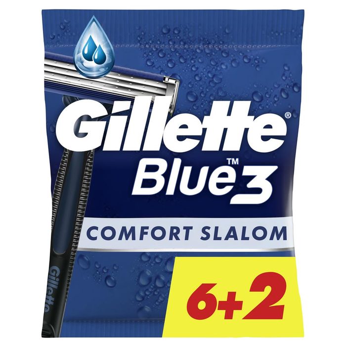 Одноразові бритви для гоління чоловічі Gillette Blue 3 Slalom Comfort 6+2 шт