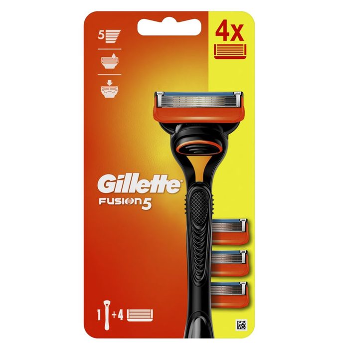 Бритва чоловіча для гоління Gillette Fusion + 4 змінні касети