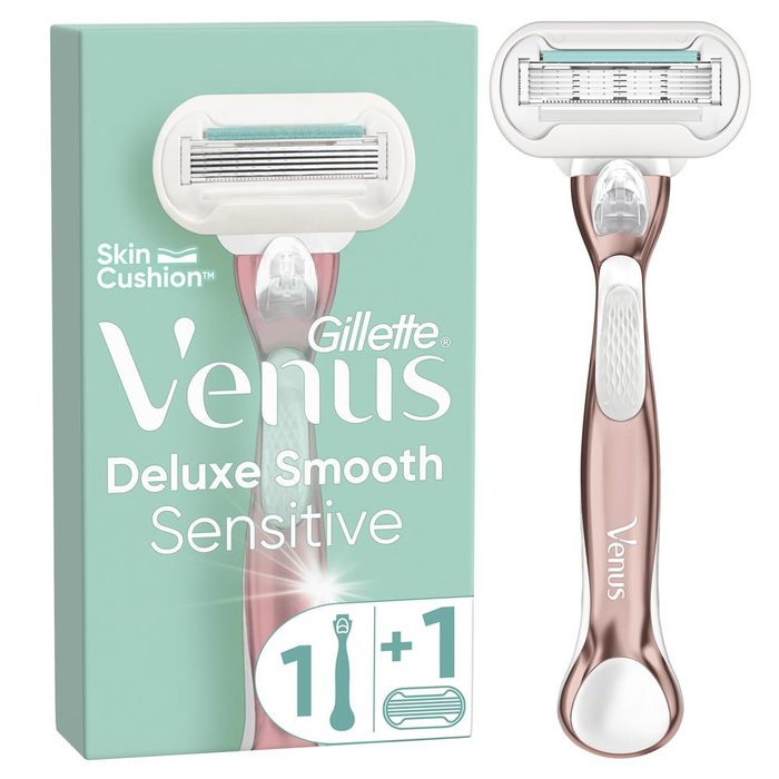 Бритва жіноча для гоління Gillette Venus Extra Smoothness for Sensitive Skin Rose Gold + 1 змінна касета