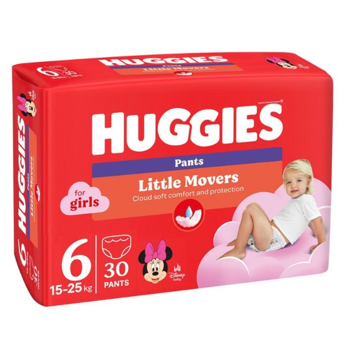 Підгузки-трусики дитячі Huggies Pants Girl розмір 6 (15–25 кг) 30 шт