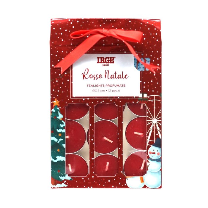 Набір чайних свічок Irge Christmas Rosso Natale 12×10 г