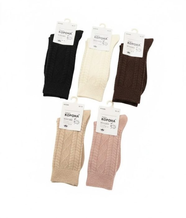 Шкарпетки жіночі КОРОНА BY5480-2 вовна Merino р.36-41 Мікс