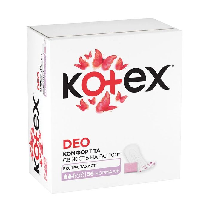 Прокладки щоденні Kotex Normal Plus Deo 56 шт